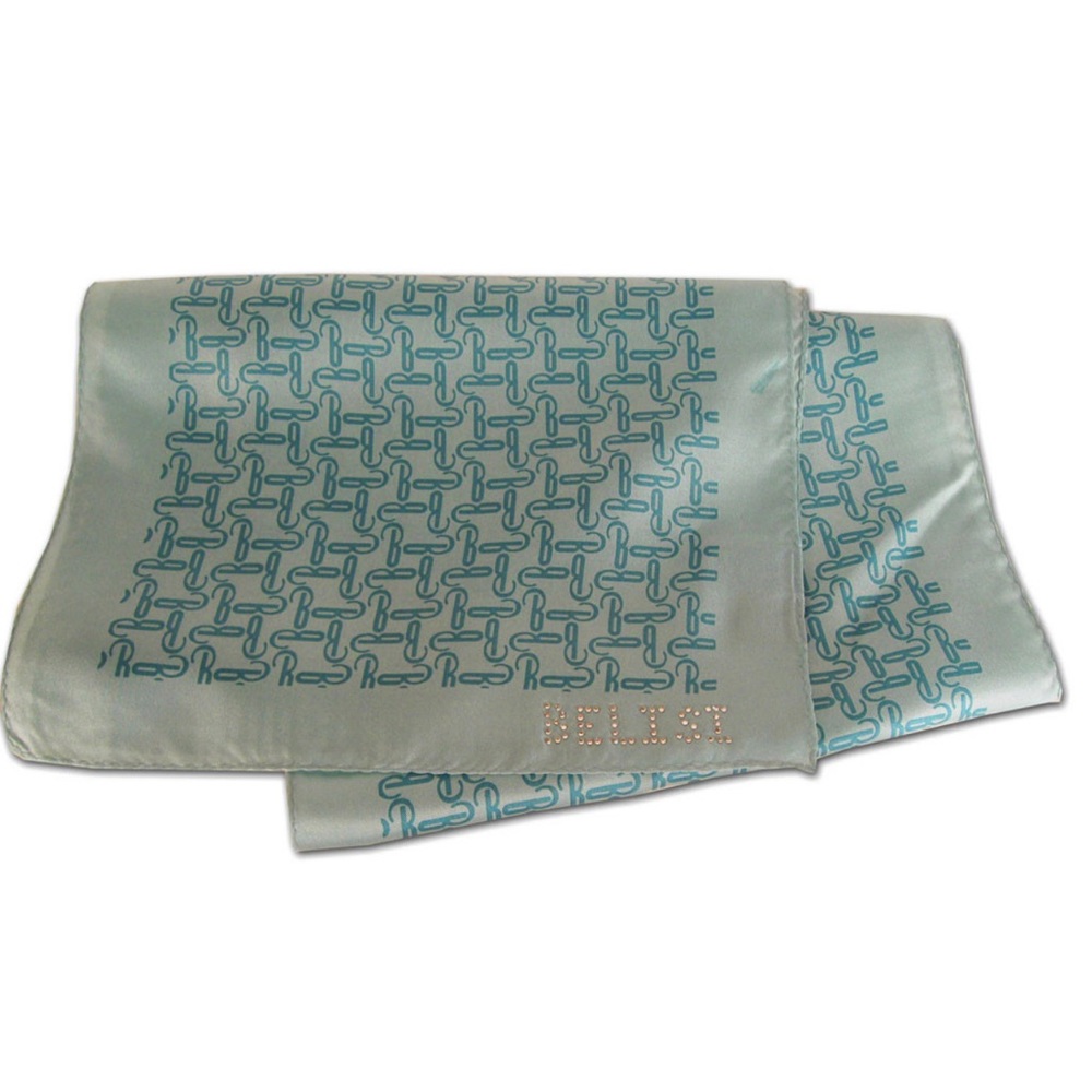 Rhinestoned Starstruck Logo Silk Scarf by Belisi